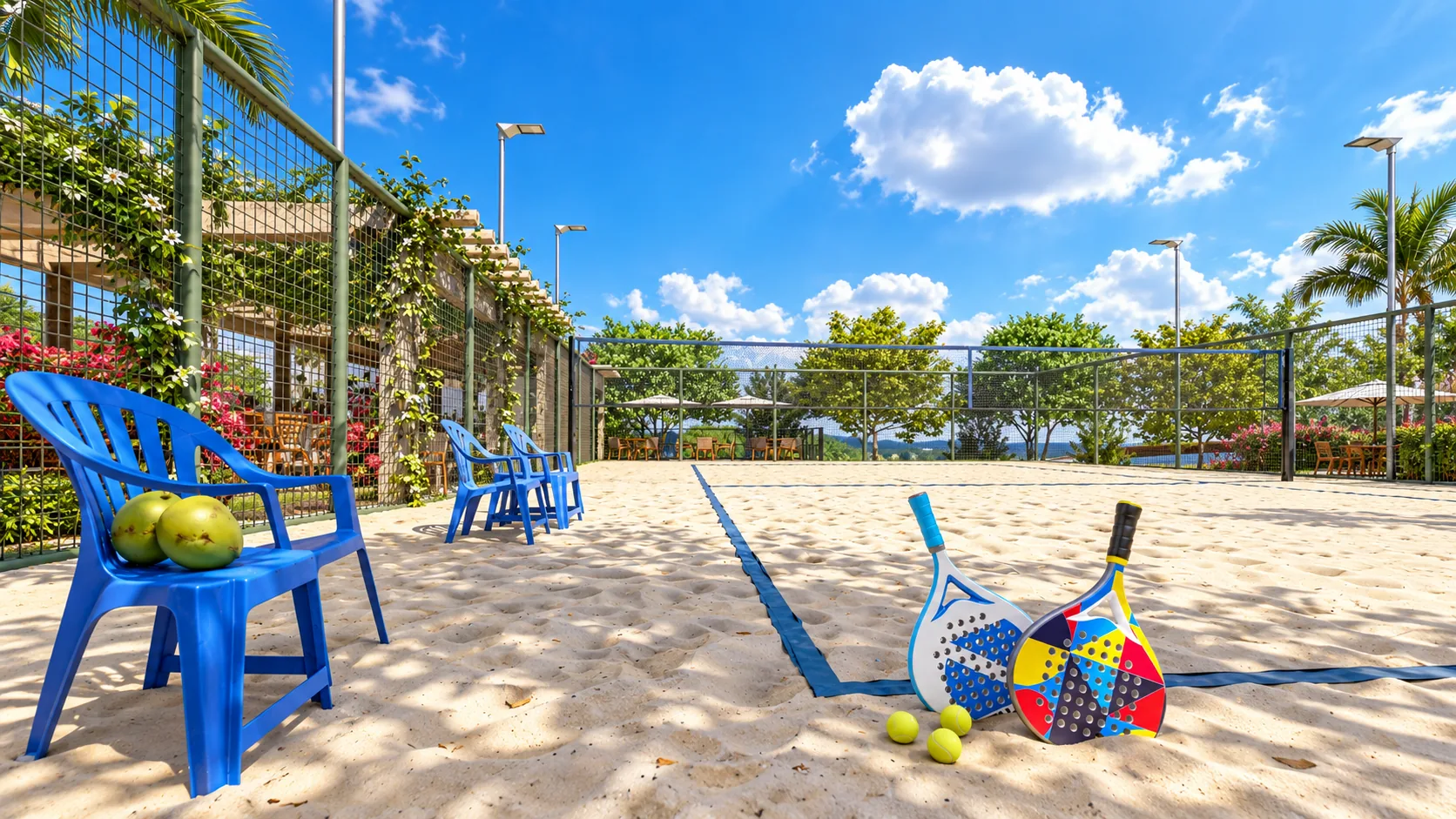 Quadra de areia do clube